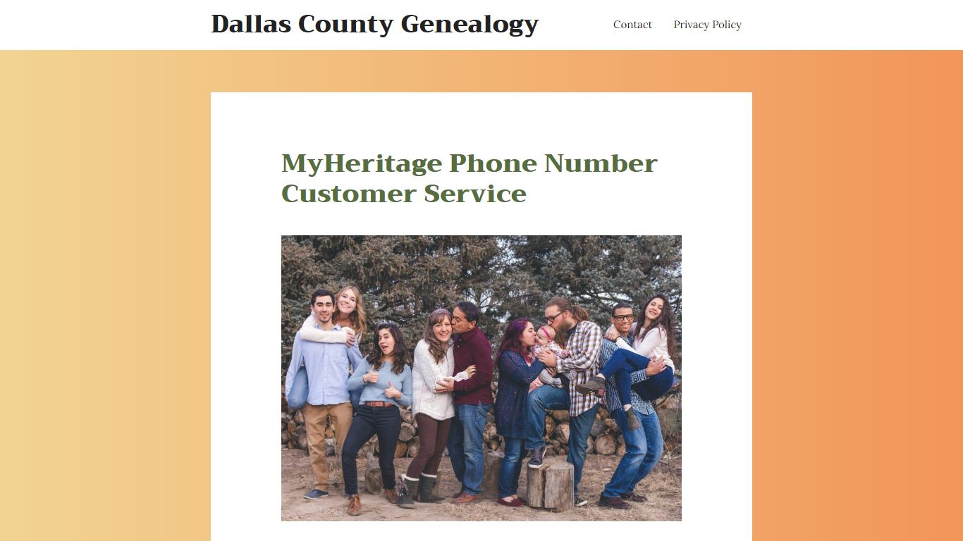 MyHeritage Phone Number Customer Service - Dallas County Genealogy