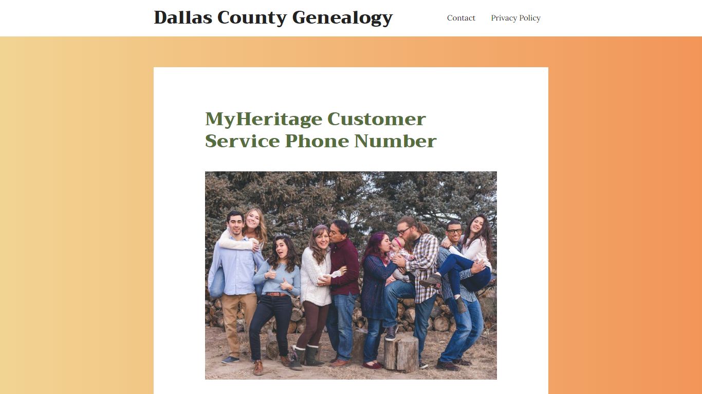 MyHeritage Customer Service Phone Number - Dallas County Genealogy